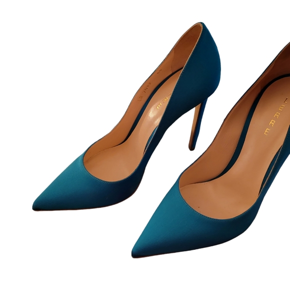 LERRE Blue Satin Pumps - Picture 3 of 4